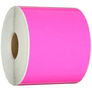 Aviditi DL635K Rectangle Inventory Color Coded Label, 6" Length x 4" Width, Fluorescent Pink (Roll of 500)