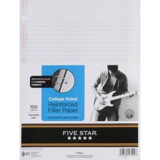 Mead Five Star College Ruled Reinforced Filler Paper 100 ct.