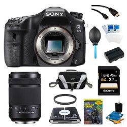 Sony a77II HD DSLR Camera, 32GB Card, and 55 300mm Lens Bundle