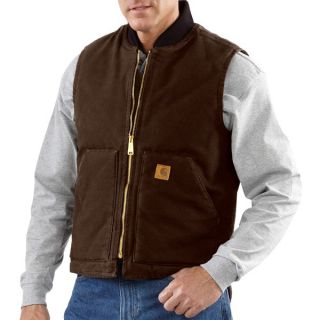 Carhartt Sandstone Duck Vest   Insulated (For Men)   CARHARTT BROWN (2XL )