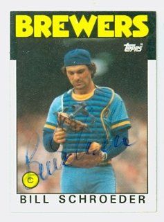 Bill Schroeder AUTO 1986 Topps #662 Brewers Sports Collectibles