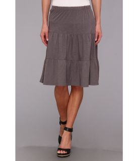 Allen Slub Tiered Skirt Womens Skirt (Gray)