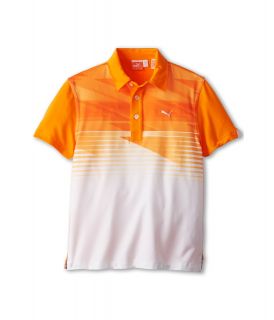 PUMA Golf Kids Indigital Polo Boys Short Sleeve Pullover (Orange)
