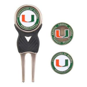 Miami Hurricanes Team Golf Divot Tool and Markers