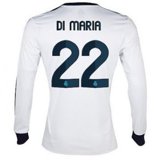 Adidas DI MARIA #22 Real Madrid Home Jersey Long Sleeve 2012 13 Clothing
