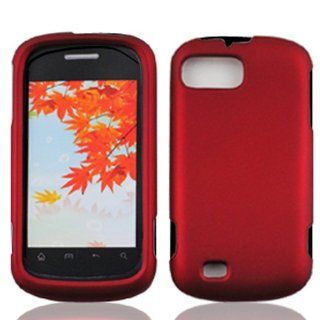 LF Hard Case Protector Cover, Lf Stylus Pen & Droid Wiper Accessory For (Straight Talk / Tracfone) ZTE Valet Z665C (Red) Cell Phones & Accessories