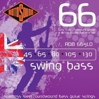 Rotosound RDB665LD Swing Bass 66 Stainless Steel Double Ball End 5 String Bass Guitar Strings Musical Instruments