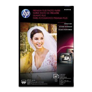 HP Premium Plus Photo Paper, Glossy, 4x6, 60 Sheets (CR665A)  Photo Quality Paper 