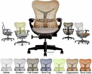 Herman Miller Mirra Chair   Graphite Frame Cappuccino Backrest   Adjustable Home Desk Chairs