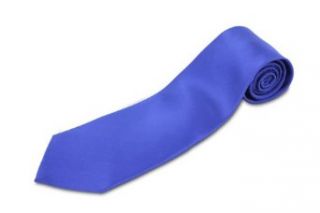 Extra Long Solid Blue Silk Tie at  Men�s Clothing store