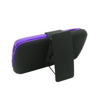 Purple Black Heavy Duty Hard Holster Clip Cover Case for Samsung Transform Ultra SPH M930 Cell Phones & Accessories