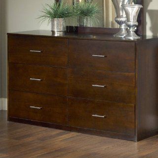 Modus Furniture 3C2282 Modera Six Drawer Dresser, Chocolate Brown  