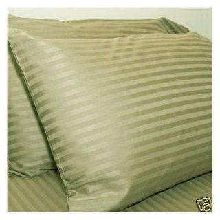 600 TC Stripe 6PC Sheet Set Sage color Twin xxl   Pillowcase And Sheet Sets