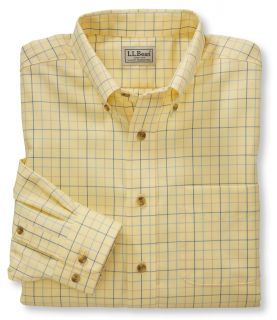 Wrinkle Resistant Twill Sport Shirt, Slightly Fitted Windowpane