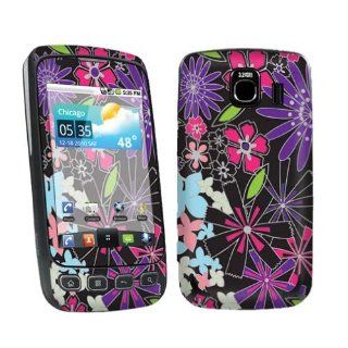 LG Optimus S LS670 Vinyl Decal Protection Skin Flower Mix Cell Phones & Accessories