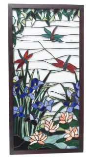 Stained Glass Lily Suncatcher Panel  