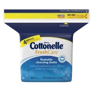 Cottonelle Fresh Care Flushable Cleansing Cloths Refill, 4 Packs of 168 Count (672 Total Cloths) Health & Personal Care