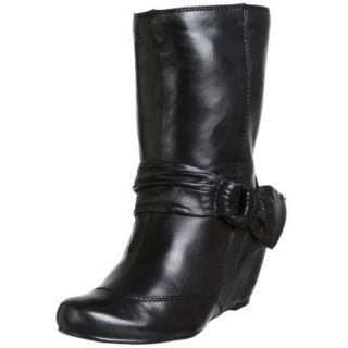 Report Women's Brindle Covered Wedge Boot,Black,8.5 M US Shoes