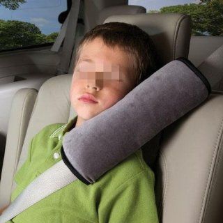 Crazycity Children Car Soft Seat Belt Shoulder Pad Pillow Headrest Support Pillow (Car grey)  
