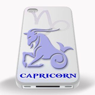 Zodiac Star Sign Capricorn iPhone 5 / 5s Printed White Hard Case Cover Cell Phones & Accessories