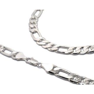 Figaro 400 13MM .925 Sterling Silver Italian Link Chain (26 Inches) Chain Necklaces Jewelry