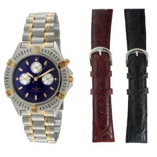 Peugeot Men's 682 Multifunction Interchangeable Strap Watch Gift Set Watches