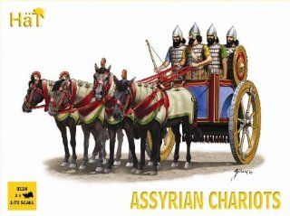 Assyrian Chariots (3 Sets) (4ea Soldiers, Horses & 3 Chariots) 1/72 Hat Toys & Games