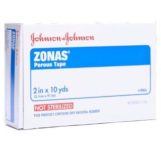 J & J ZONAS ATHLETIC ADHESIVE TAPE 2''   6 Rolls Health & Personal Care