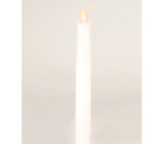 Pack of 8 White Battery Operated Flameless LED Wax Taper Candles with Timers 9"  