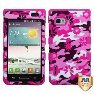 LG MS659 (Optimus F3)/LS720 (Optimus F3)/VM720 (Optimus F3) Pink Flower Camo/Hot Pink TUFF Hybrid Phone Protector Cover Cell Phones & Accessories