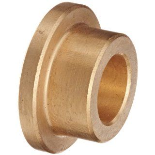 Bunting Bearings CFM010016010 Cast Bronze C93200 SAE 660 Flanged Sleeve Bearings, 10mm Bore x 16mm OD x 10mm Length   22mm Flange OD x 3mm Flange Thick