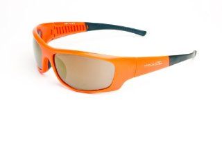 Horisun SH662 7484 Anti Fog Protective Safety Glasses, Satin Orange Frame with Black Rubber Stems and Smoke Gold Mirror Lens   Eye Protection Equipment  