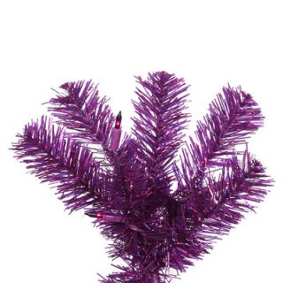 Purple Artificial Pencil Christmas Tree with 250 Purple Mini Lights