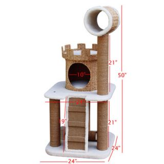 PetPals 56 Castle Cat Condo with Ladder and Tunnel