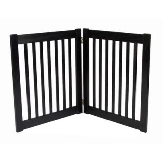 Dynamic Accents Two 27 Panel Free Standing EZ Pet Gate in Black