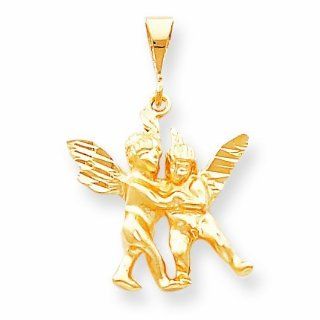 10K Gold Angel Charm Jewelry