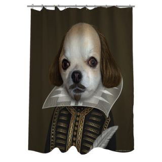 OneBellaCasa Pets Rock Shakespeare Polyester Shower Curtain