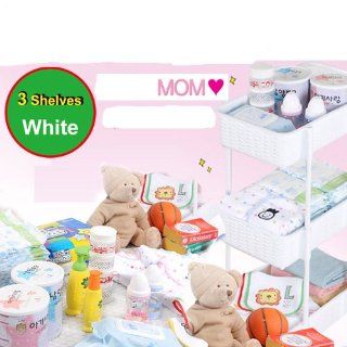 New baby 3 Shelves Storage Wardrobe for diaper, milk powder dispenser etc. My GN (White)  Baby Strollers  Baby