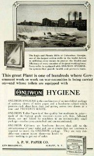 1918 Ad Onliwon Hygiene Toilet Cabinet A.P.W. Paper Company Albany New York   Original Print Ad  