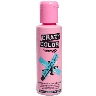Crazy Color Semi Permanent Hair Color Cream Bubblegum Blue No.63 100ml, 4 Count  Chemical Hair Dyes  Beauty
