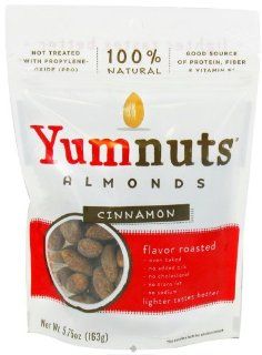 Yumnuts Cinnamon Almonds 5.75 Oz (Pack of 8)  Beverages  Grocery & Gourmet Food