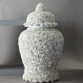 Tozai Flower Covered Temple Decorative Urn