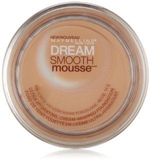 Maybelline New York Dream Smooth Mousse Foundation, Porcelain Ivory, 0.49 Ounce  Foundation Makeup  Beauty