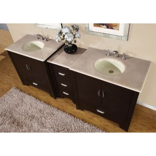 Silkroad Exclusive Ilene 89 Double Sink Bathroom Vanity Set