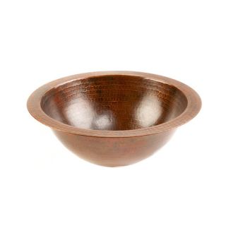 The Copper Factory Small Round Undermount Bathroom Sink   CF146
