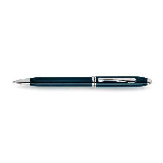 Cross Townsend, Quartz Blue Lacquer, Ballpoint Pen with Rhodium Plated Appointments (692 1)  Fine Writing Instruments 