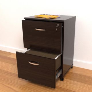 Double Drawer Mobile File in Espresso Wenge