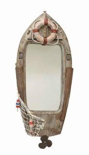 Wooden Nautical Boat Mirror   Wall Mounted Mirrors