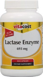 Vitacost Lactase Enzyme 10,350 FCC units    693 mg   100 Capsules Health & Personal Care