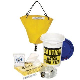 New Pig TLS669 12 Piece Pipe Leak Diverter Bucket Kit, 3.33 GPM Flow Rate, For 18" Length x 18" Width Pipes Science Lab Spill Containment Supplies